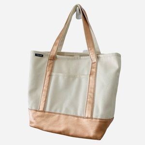 Lands' End Medium Natural Open Top Tote